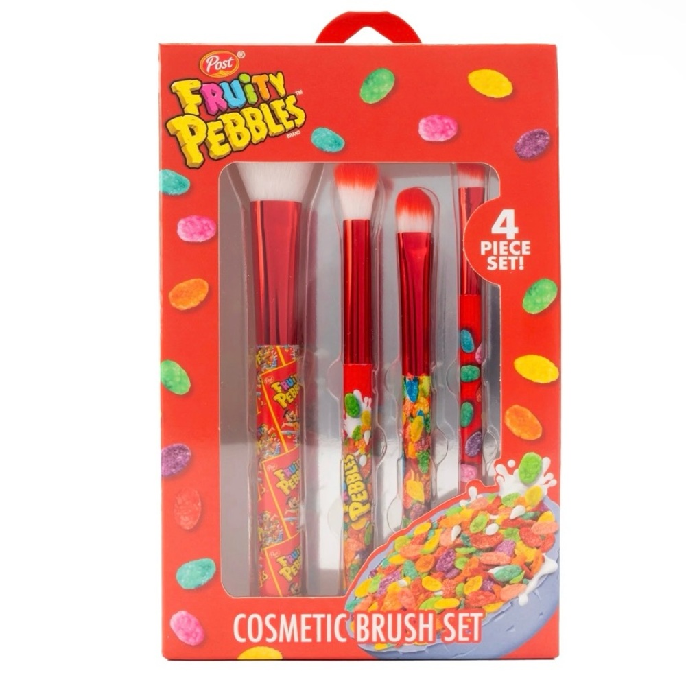 Taste Beauty x Fruity Pebbles 4 Piece Cosmetic Brush Set NEW